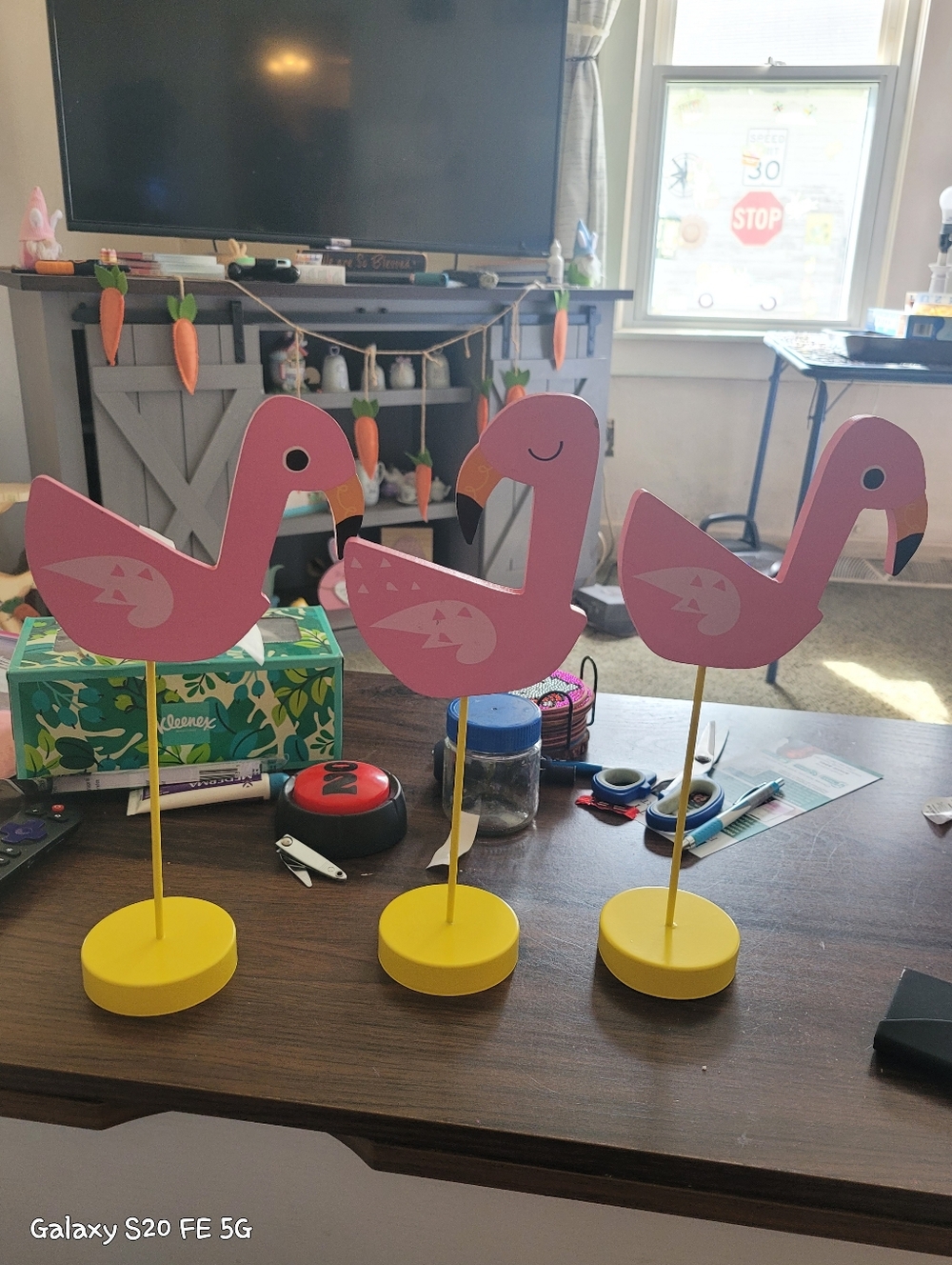 Pink Flamingo Table Decor - Pack of 3